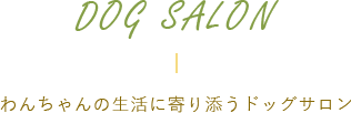 わんちゃんの生活に寄り添うドッグサロン